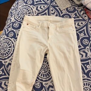 Hudson White Skinny Jeans